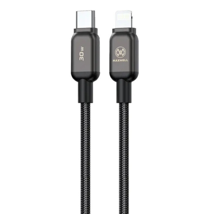 کابل تبدیل 30 واتی USB-C به لایتنینگ مکسول با طول ۱ متر Maxell USB-C to Lightning 30W