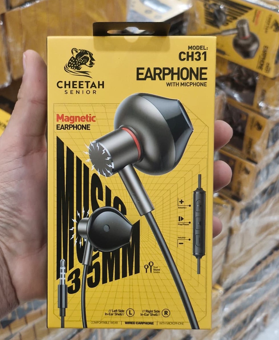 هندزفری سیمی چیتا مدل CH31 با جک 3.5 میلی‌متری و میکروفون